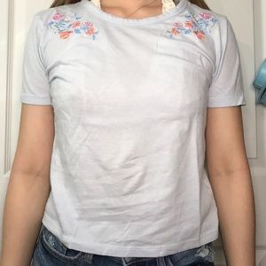 Me to We Blue Floral Top